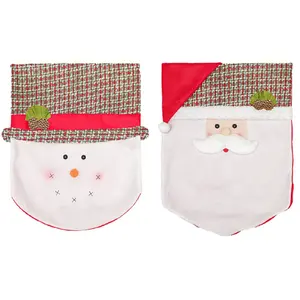 C375 Protection Chaise Noël Bonhomme de Neige pas cher