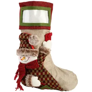 C324 Chaussettes de Noël Bonhomme de Neige pas cher