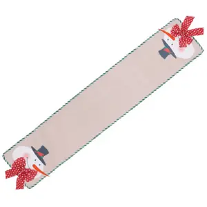 Coureur de table de Noël - Motif Bonhomme de neige pas cher