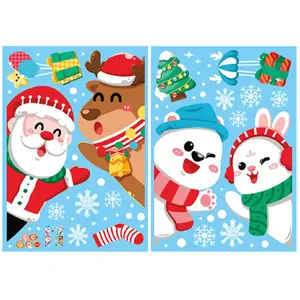 Stickers Noël Elk et Bonhomme pas cher