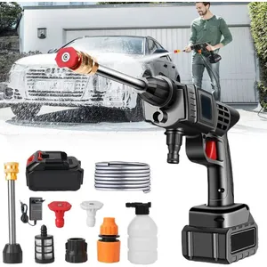 PRUMYA Nettoyeur Haute Pression sans Fil, 50 Bar Portable avec 5m Tuya...Vendu parcdiscount