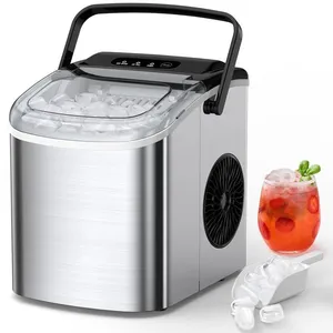 PRUMYA Machine à Glacons 15kg en 24h, Silencieuse Machine à Glaçons Co... pas cher