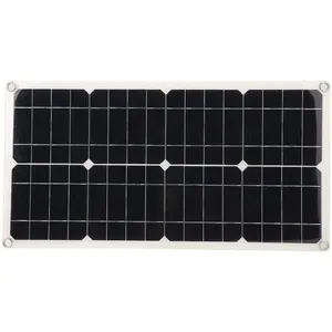 Kit de panneau d'alimentation solaire monocristallin flexible USB 25W ...Vendu parcdiscount