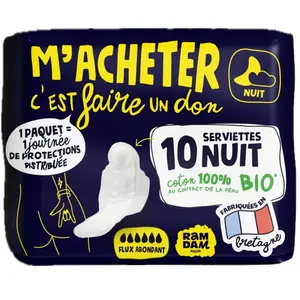 Serviettes Nuit                                - Ramdam Social pas cher