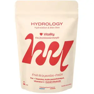 HYDROLOGY Pastilles aromatisées - Vitality - Fraise & fruit de la passion - 15 billes