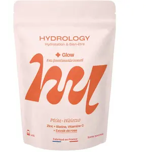 HYDROLOGY Pastilles aromatisées - Glow - Pêche & hibiscus - 15 billes