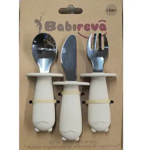 Babireva Set De 3 Couverts En Inox Beige pas cher