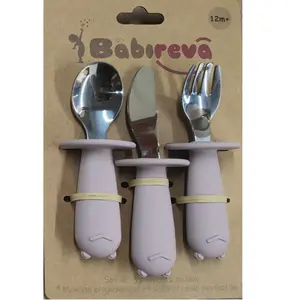 Babireva Set De 3 Couverts En Inox Rose pas cher