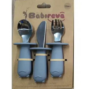 Babireva Set De 3 Couverts En Inox Gris pas cher