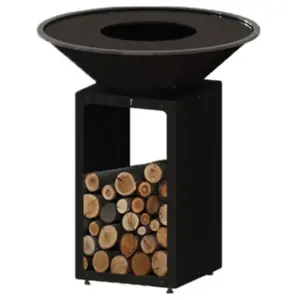 Brasero b.b.o 88 acier noir mat Oyat pas cher