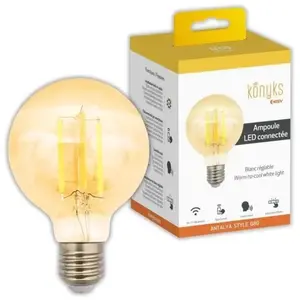 Ampoule connectée KONYKS Ampoule à filaments Antalya style G80 pas cher