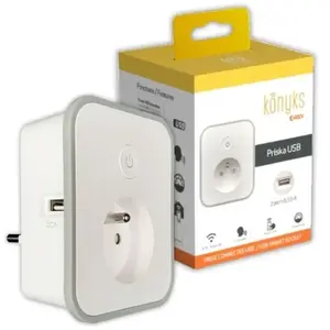 KONYKS Prise Wi-Fi BT 16A 2 prises USB A Avec Compteur