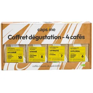 CAPS ME Coffret dégustation 4 cafés pas cher