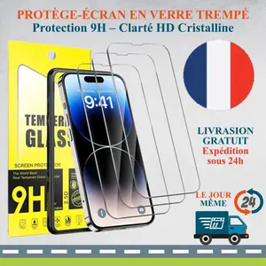 Lot de 3 - Protecteur d’écran en verre trempé 9H iPhone 13 ProVendu parcdiscount