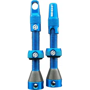 Send-hit Vannes Tubeless 44mm en Aluminium Bleu avec Trou Horizontal Compatibles pas cher
