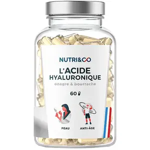 Comparateur de prix : NUTRI&CO   L'Acide Hyaluronique   Peau et Anti-Âge   60 gélules TU