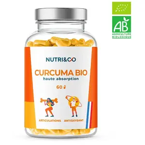 Comparateur de prix : Nutri&Co Curcuma Bio Haute Absorption pour Articulations 60 gélules Ve...