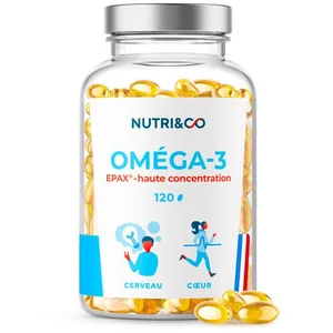Comparateur de prix : NUTRI&CO   Les Oméga-3   Huile de Poissons Sauvages   120 gélules TU