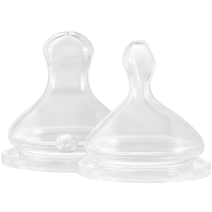 Elhée - Tétine physiologique débit moyen - Lot de 2  Transparent taille unique pas cher