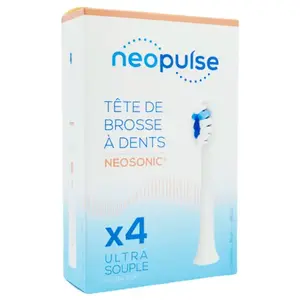 Neopulse Têtes Brosse à Dents Neosonic Blanc Ultra Soft 4 Unités pas cher