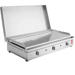 Planet Plancha CHEF 80 Lisse + Couvercle à Charnières pas cher