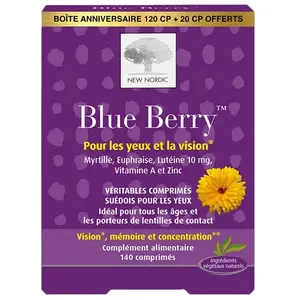 Comparateur de prix : New Nordic Blueberry 120 comprimés + 20 comprimés Offerts