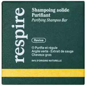 Respire Shampoing solide purifiant cheveux gras 75gr pas cher