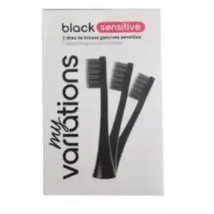Myvariations Black Sensitive Pack 3 Têtes De Brosse Gencives Sensibles
