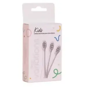 Comparateur de prix : Pack de 3 têtes de brosse à dents enfant My variations KIDS Blanc