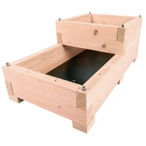 Carré de Potager 2 Niveaux Twinik en Bois LE CARRÉ FANTASTIK  Bois / Métal pas cher