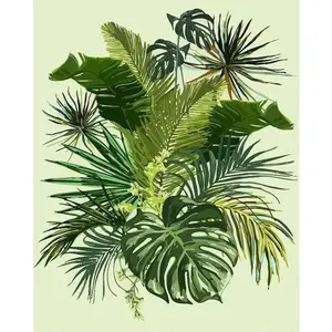 Figured'Art Peinture par Numéro Adulte Verdure - Kit de Loisir Créatif DIY Numéro d'Art - 40x50cm sans châssis pas cher
