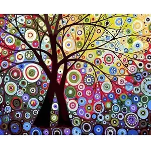 Figured'Art Peinture par Numéro Adulte avec Cadre Vitrail - Activité Manuelle Kit de Loisir Créatif DIY Numéro d'Art Complet - 40x50cm toile tendue sur châssis pas cher