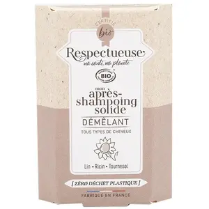 Respectueuse Mon Après-Shampoing Solide Démêlant Bio 40g pas cher