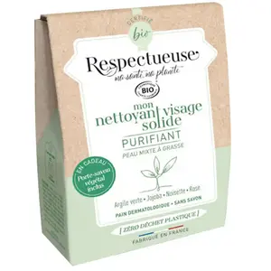 Respectueuse Kit Limpiador Facial Sólido Purificante + Porta Jab pas cher
