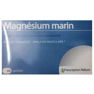 Comparateur de prix : Prescription Nature Magnesium Marin 300mg 60 gélules