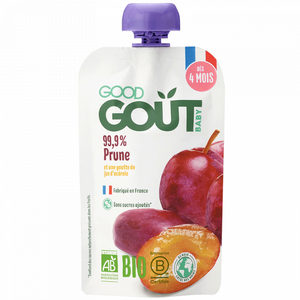 Comparateur de prix : Good Goût Gourde Compote de Fruits Prune +4m Bio 120g