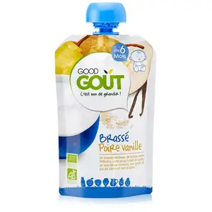 Comparateur de prix : Good Goût Gourde Brassé Poire Vanille +6m Bio 90g