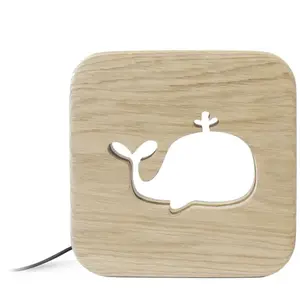Gone's Lampe à poser veilleuse en bois baleine pas cher