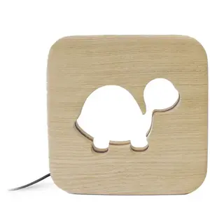 Gone's Lampe à poser veilleuse en bois tortue pas cher