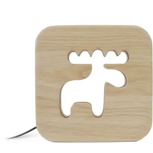 Comparateur de prix : Gone's Lampe à poser veilleuse en bois caribou