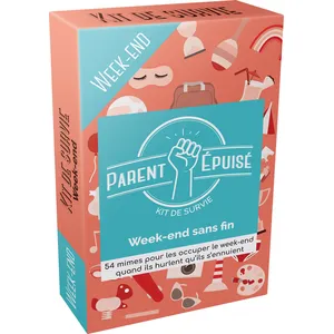 Asmodee Parent épuisé : Kit de survie week-end sans fin pas cher