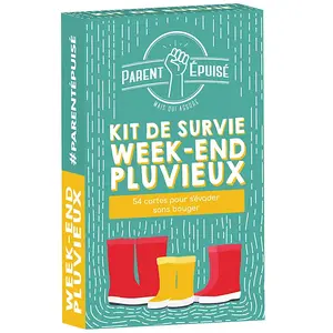Jeu d’ambiance Asmodee Parent Epuisé Kit de Survie Week-End pluvieux pas cher