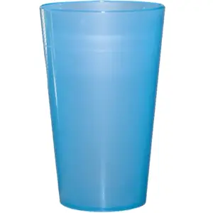 Gobelet Ecocup Bleu 25cl utile (33cl ras bord) Réutilisable - Type Demi, Jus, Soft pas cher