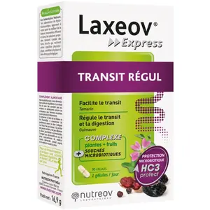Comparateur de prix : Nutreov Physcience Laxeov Express Transit Régul 30 gélules