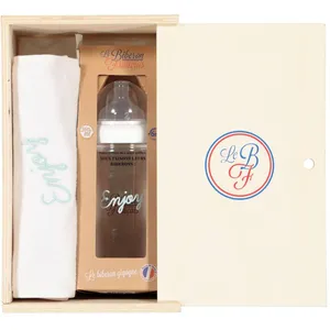 Coffret biberon + bavoir MULTICOLORE Le biberon Français pas cher
