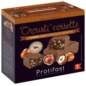 Comparateur de prix : Protifast En-Cas Hyperprotéiné Crousti' Noisette 7 barres