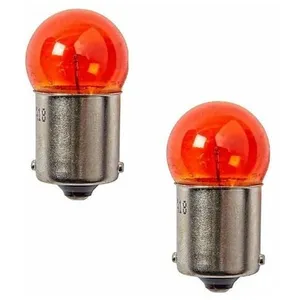 cyclingcolors 2x ampoule 12V 5W BA15S orange petit globe simple filament éclairage universel bricolage DIY pas cher