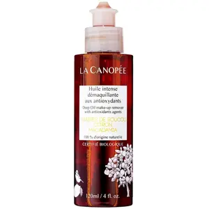 LA CANOPEE Huile intense démaquillante - Graines de roucou, citron & macadamia - Visage - 120 ml pas cher