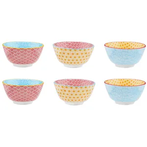 Comparateur de prix : Bjorn Bol Pattern Ø12cm - 6 Pièces - Color