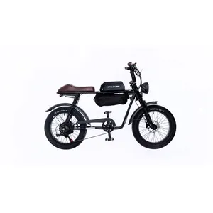 YEEP.ME Vélo avec Assistance Électrique Moto Coast 20 - Noir et Marron  pas cher